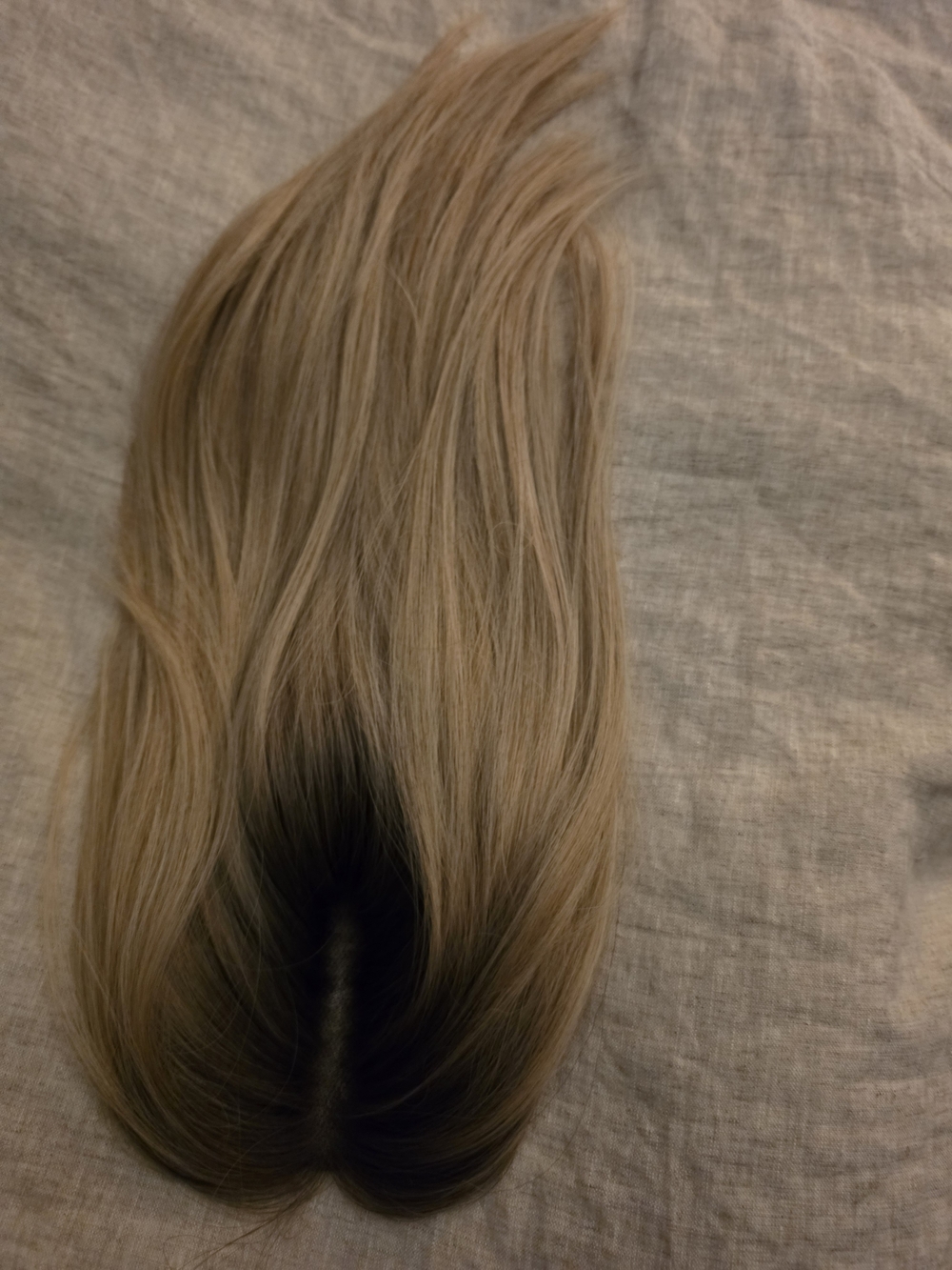 HairTopper Blonde Brown Ombre Clip-In Hair Extension